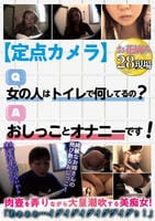 定点カメラ　Ｑ，女の人はトイレで何してるの？　Ａ，おしっことオナニーです！　　DVD　パッケージ