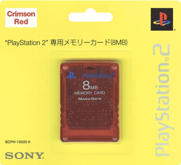 PS2「ソニー／メモリーカード（8MB） クリムゾンレッド」作品詳細