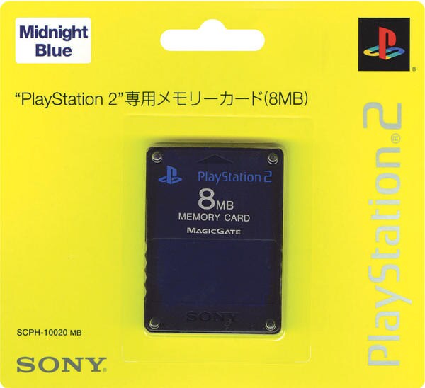 PS2「ソニー／メモリーカード（8MB） ミッドナイトブルー」作品詳細