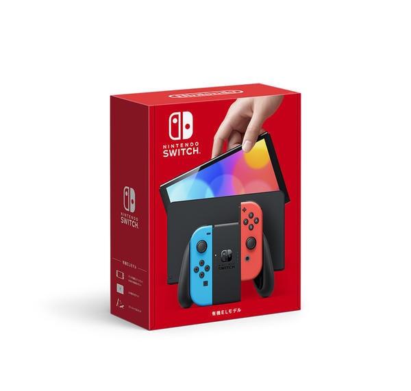 ヤニ臭あり】Nintendo Switch(有機ELモデル) Joy-Con(L)ネオンブルー 